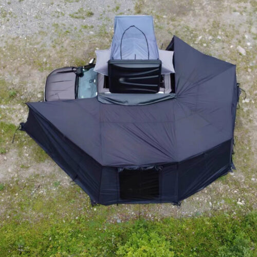 car awning, 360 degree car awning, car awning metal, self supporting car awning, SA-012