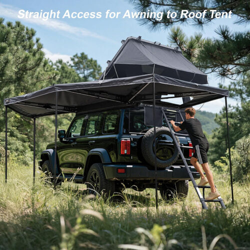 car awning, 360 degree car awning, car awning metal, self supporting car awning, SA-012