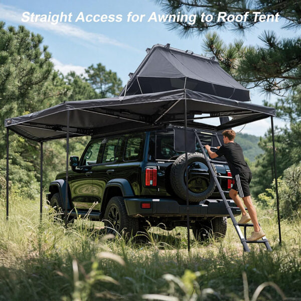 car awning, 360 degree car awning, car awning metal, self supporting car awning, SA-012