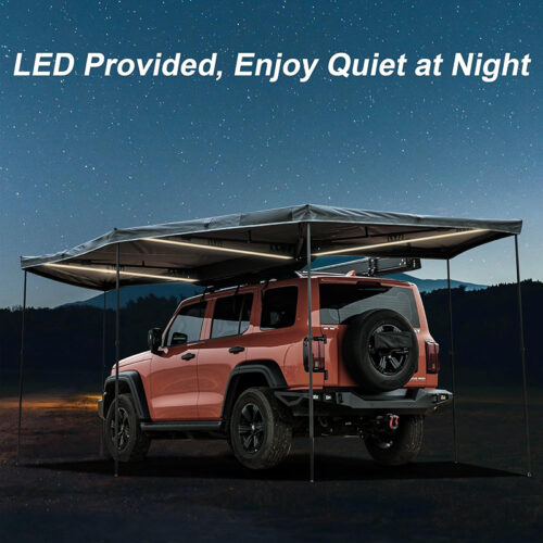 car awning, 360 degree car awning, car awning metal, self supporting car awning, SA-012