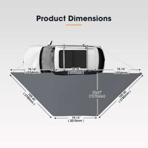 car awning,180 degree car awning, car side awning, car awning with walls, SA-021