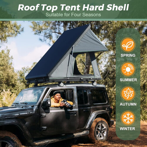 car tent rooftop，lightweight rooftop tent，rooftop tent for sedan，small rooftop tent，ALU-011