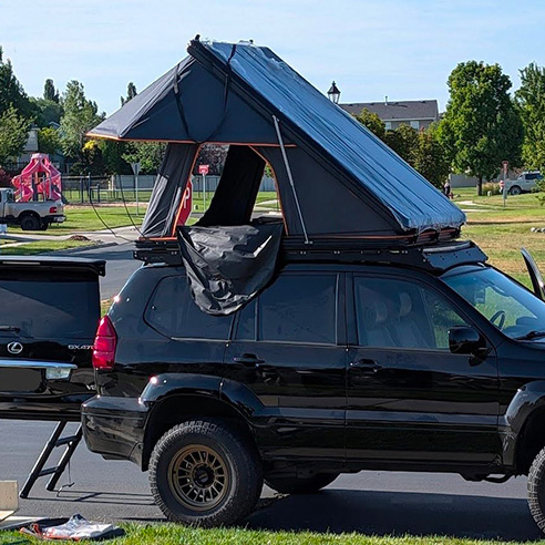 car tent rooftop，lightweight rooftop tent，rooftop tent for sedan，small rooftop tent，ALU-011