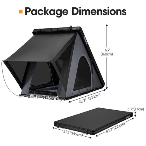 car tent rooftop，lightweight rooftop tent，rooftop tent for sedan，small rooftop tent，ALU-011