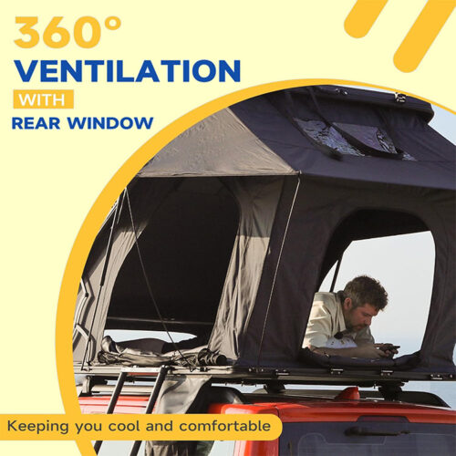 rooftop tent, aluminum rooftop tent, rooftop tent with solar panel, ALU-011-H