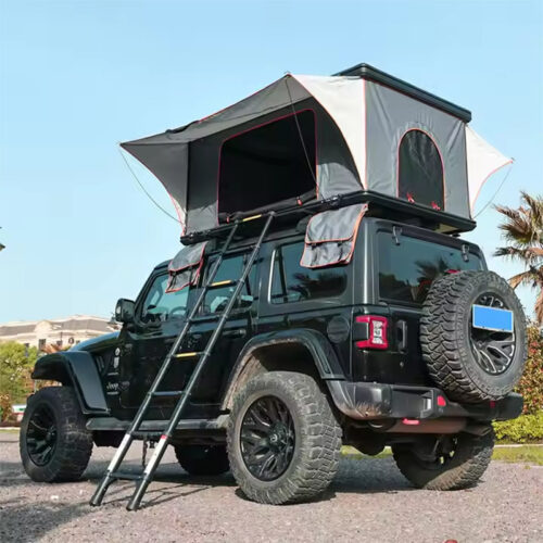 car tent rooftop, rooftop pop up tent, half height truck rack rooftop tent, ALU-021