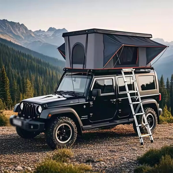 car tent rooftop, rooftop pop up tent, half height truck rack rooftop tent, ALU-021