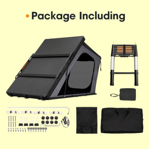 rooftop tents for cars, clamshell rooftop tent, toyota 4runner with rooftop tent, ALU-012